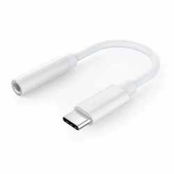 USB Type-C to 3.5mm Audio Jack Adapter - White USB Type-C to 3.5mm Audio Jack Adapter - White
