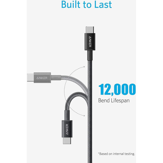 Anker USB-C to USB-C Cable (3.3 ft, 60W, Braided)
