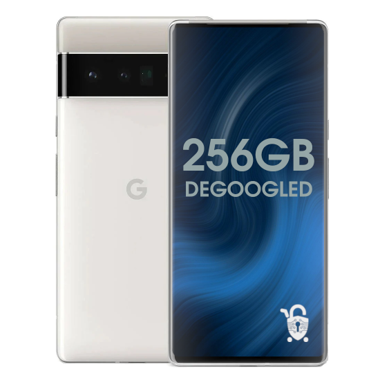 Degoogled Pixel 6 Pro - 256GB Unlocked - White