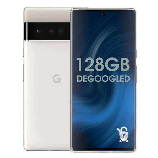 Degoogled Pixel 6 Pro - 128GB Unlocked - White