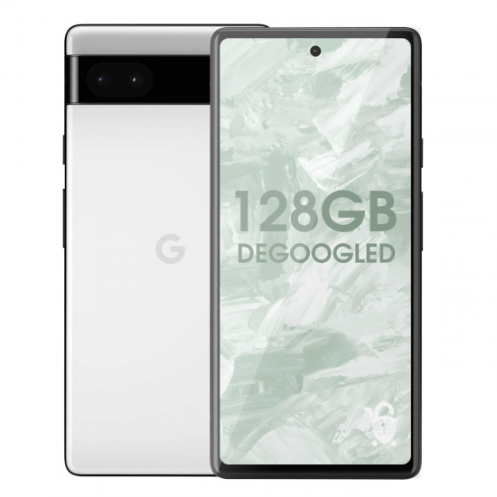 Degoogled Pixel 6a - 128GB Unlocked - White