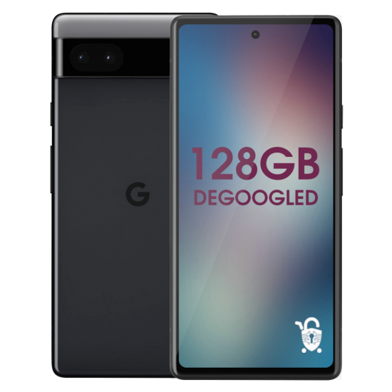 Degoogled Pixel 6a - 128GB Unlocked - Charcoal