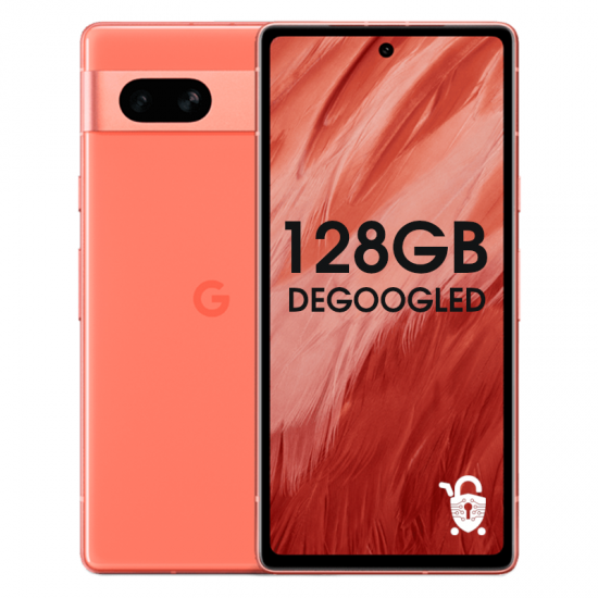 Degoogled Pixel 7a - 128GB Unlocked - Coral