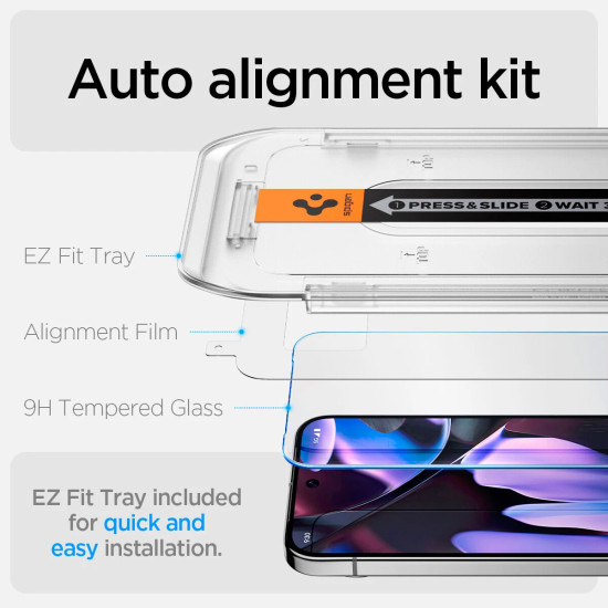 Spigen AluminaCore GLAStR EZ FIT Screen Protector (Pixel 9 Pro XL)