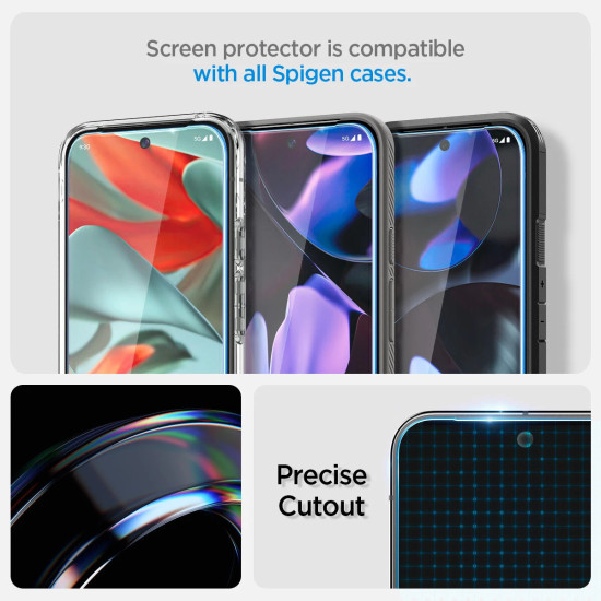 Spigen AluminaCore GLAStR EZ FIT Screen Protector (Pixel 9 and 9 Pro)